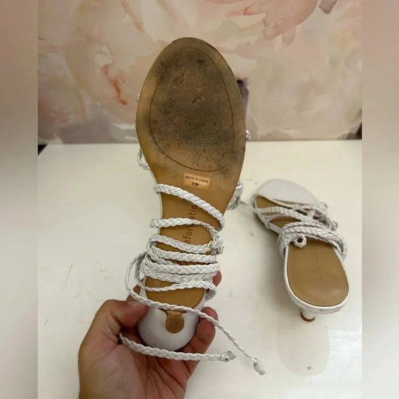 ! Reformation Porto Strappy Sandals in White 6.5 - Picture 6 of 7
